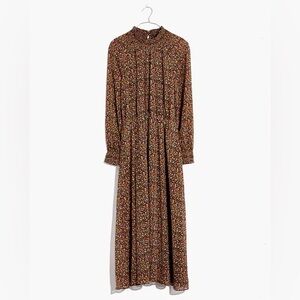 Madewell (Re)sourced Georgette Smocked-Neck Midi Dress in Folktale Paisley
